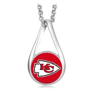 Chiefs 925 Sterling Silver 18" Necklace With Elegant Drop Pendant