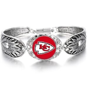 Chiefs Silver 7.5" Bracelet With Magnetic Clasp